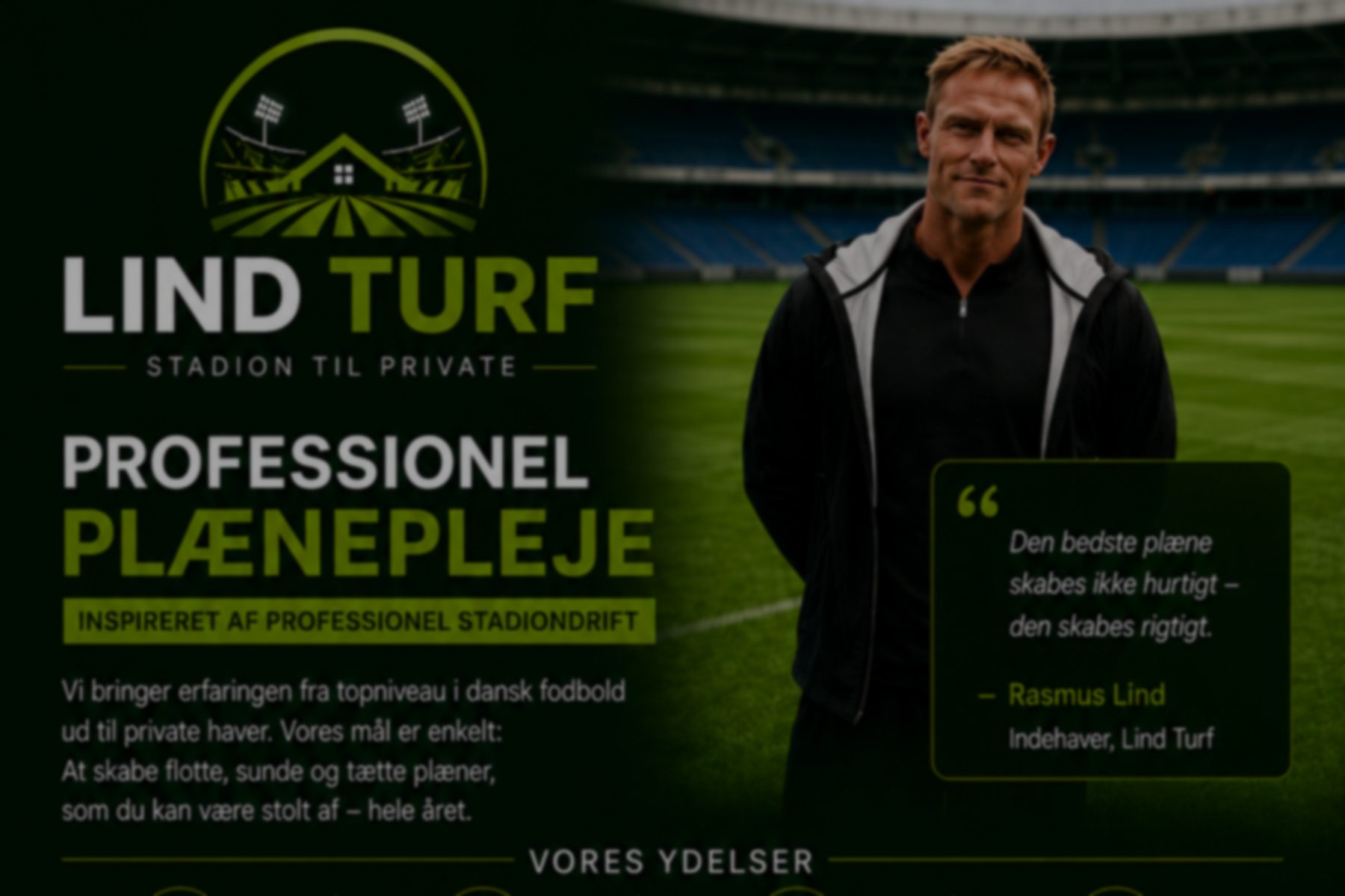 Sportsbane inspireret plænepleje